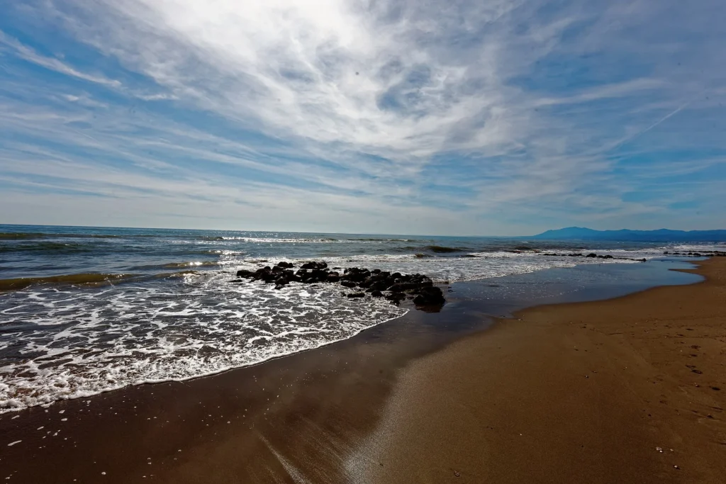 Playa de las Chapas beach on the Marbella East coastline, where the Waldorf Astoria, Las Dunas and Siete Revueltas projects are planned