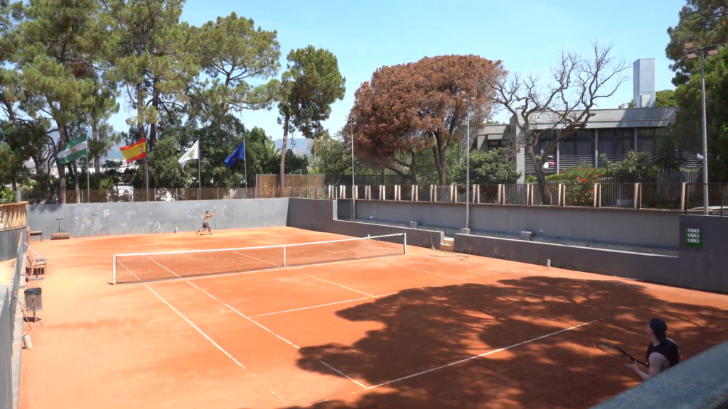 Clay tennis courts at the Royal Tennis Club in El Rosario, Marbella